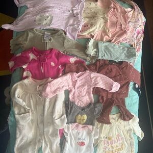 Preemie baby girl clothes good condition no rips no stains